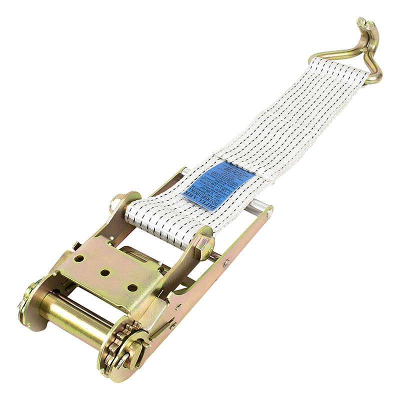 Catraca para cinta de amarração branca para 10 toneladas de 0,50m x 100mm com gancho j — referência DIP CATR06C-BR