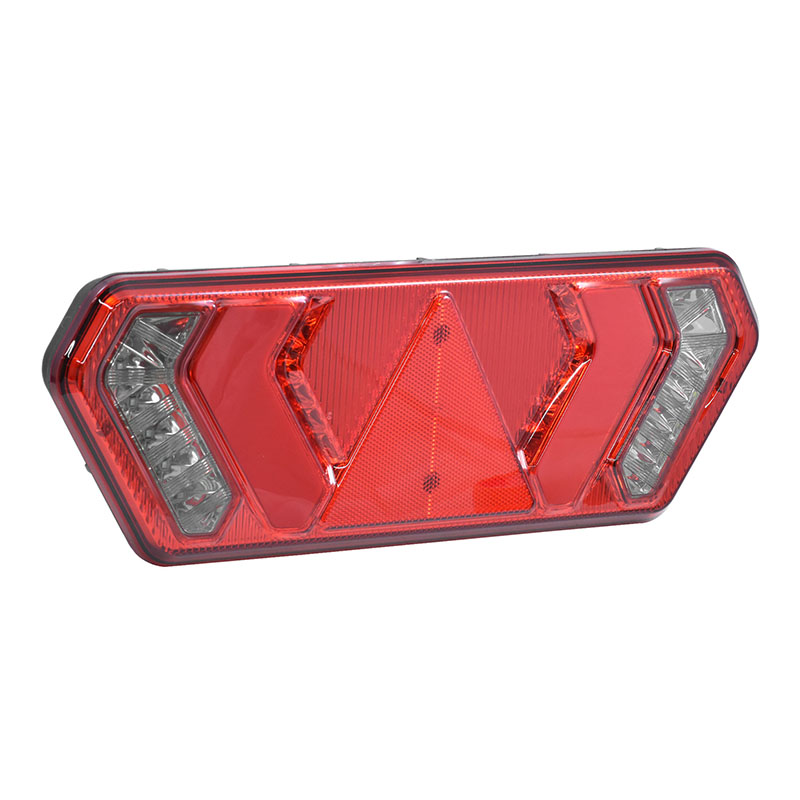 Lanterna traseira com 48 LEDs e pisca sequencial para conector de 5 vias do lado esquerdo de modelo Guerra universal — referência DIP LANT310-E
