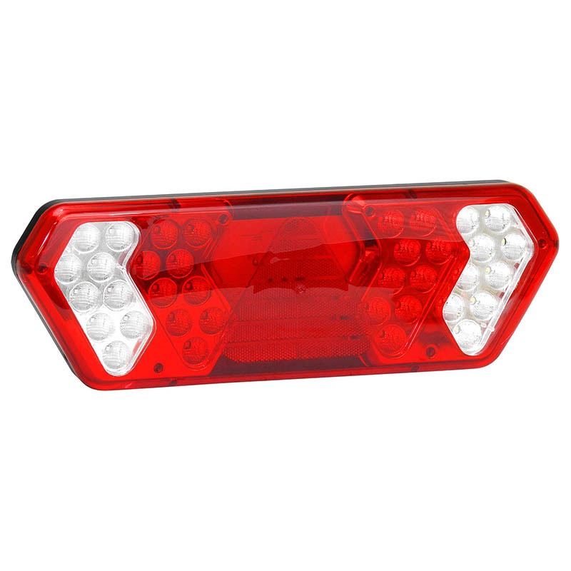 Lanterna traseira com 36 LEDs e conector de 5 vias das carretas Guerra do lado esquerdo — referência DIP LANT43G-E
