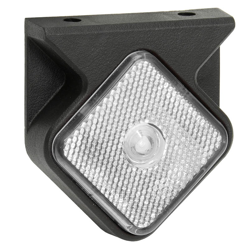 Lanterna lateral cristal das carretas Guerra com suporte conector de 2 vias e LED — referência DIP LANT80-CR-DIP