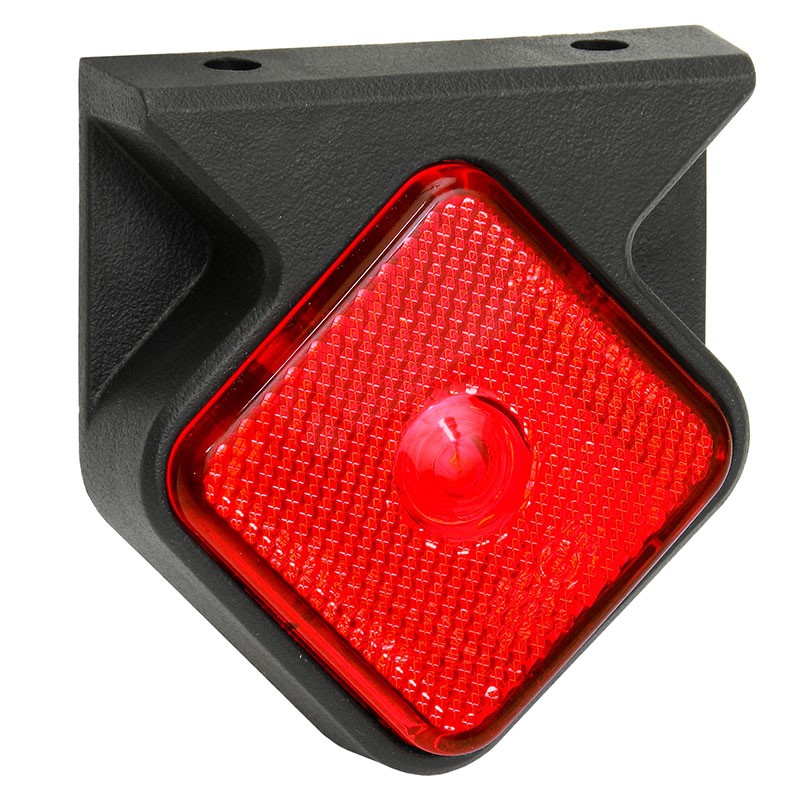 Lanterna lateral vermelha das carretas Guerra com suporte LED para conector de 2 vias — referência DIP LANT80-VM-LED