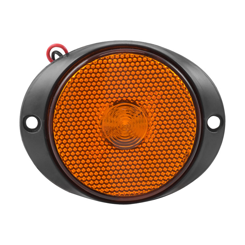 Lanterna amarela do peito das carretas de LED com suporte e fio de 2 vias — referência DIP LANT84-AM-LED