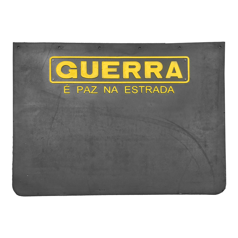 Para barro das carretas Guerra com 700x530mm e escrita amarela superior de borracha sintética — referência DIP PABA51C