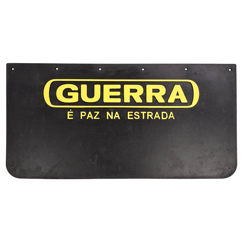 Para barro das carretas Guerra com 700x350mm e escrita amarela superior de borracha sintética padrão montadora — referência DIP PABA55