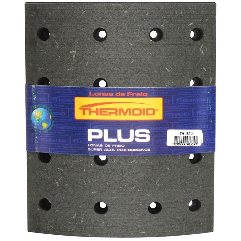 Lona de freio para carretas Guerra roda disco / raiada 2011/ primeira medida - plus — referência DIP TH/187X-PLUS